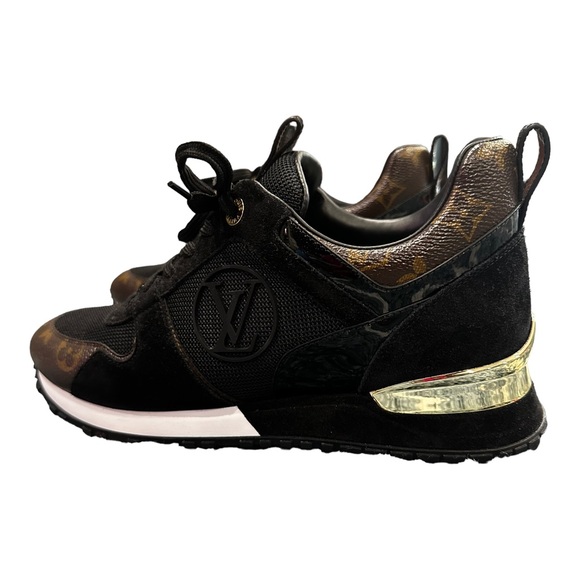 Louis Vuitton Run Away Sneaker size 39/8.5 Black Brown Gold LV Women’s shoe-Sold - Picture 8 of 16